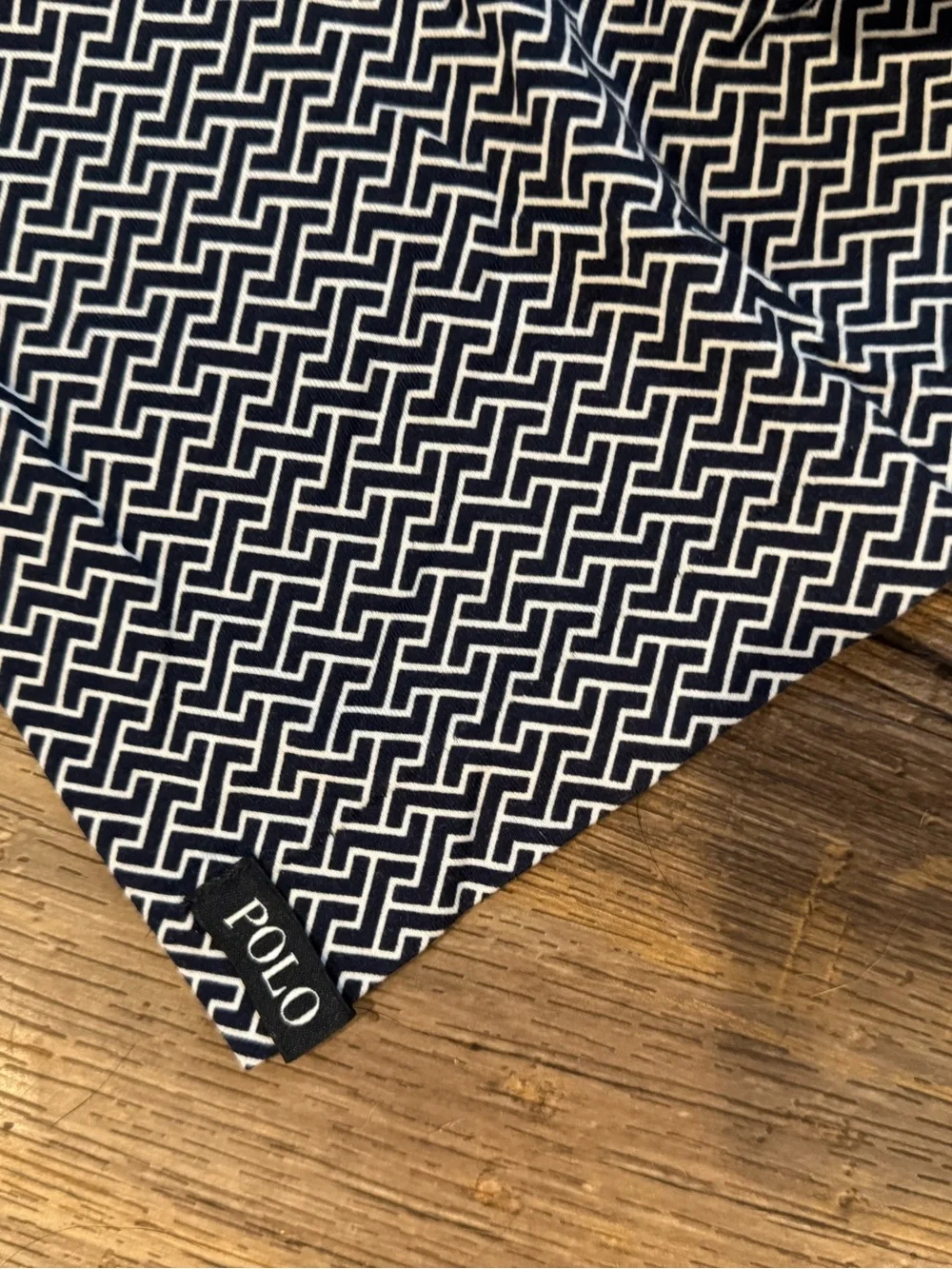 Polo Golf Ralph Lauren Polo Blue Geometric Performance Cotton Shirt Sz L (2)